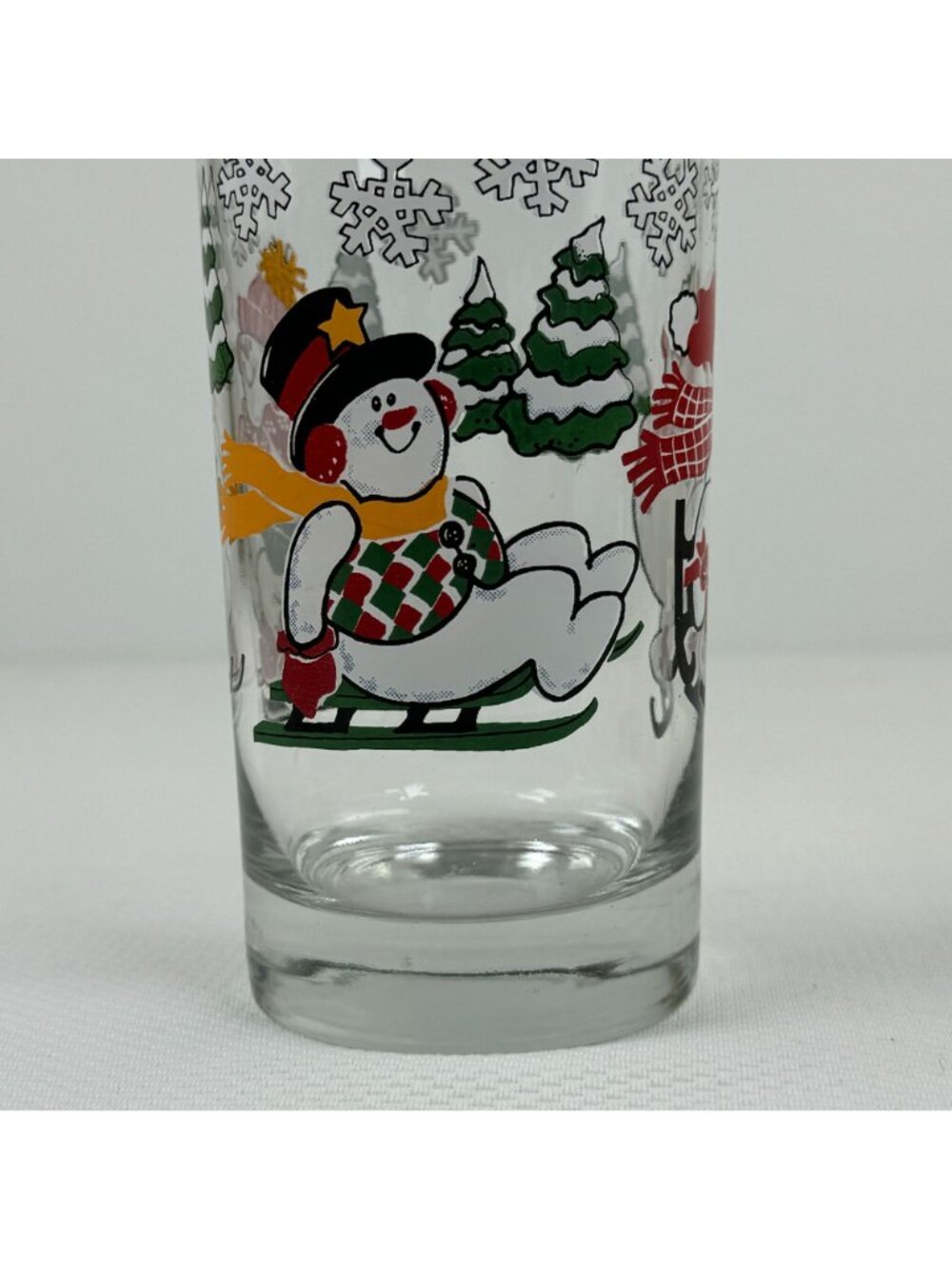 Set of 2 Vintage 1999 Home Interiors Snowman Drinking Glasses 10 oz Holiday - Picture 3 of 12